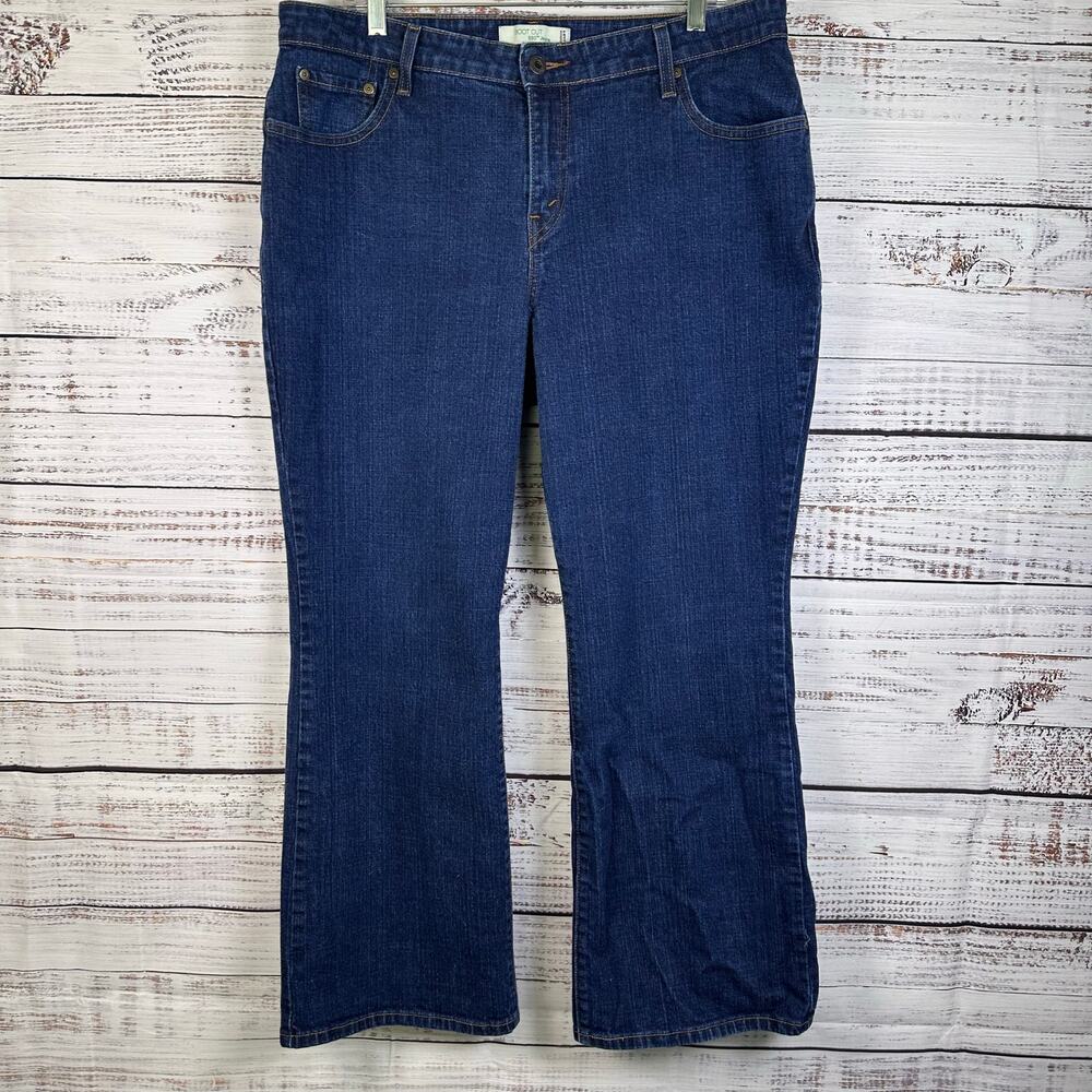 Womens Levis 580 Boot Cut Denim Blue Jeans Mid Rise Classic 5 Pocket 18W Short